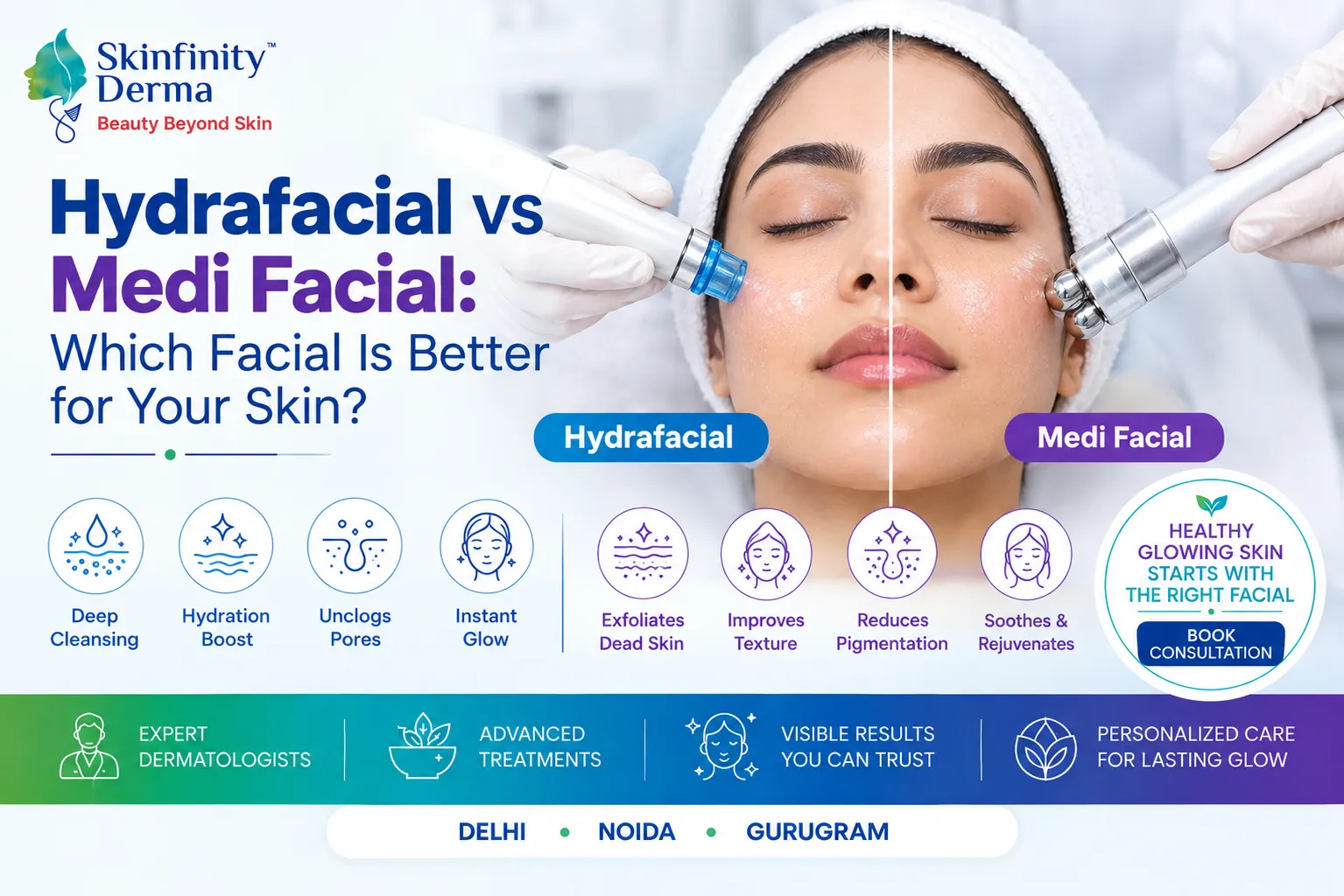 Hydrafacial vs Medi Facial