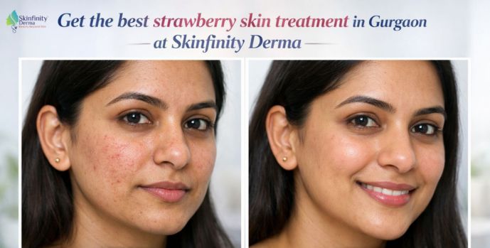 Strawberry skin treatment before after Skinfinity Derma
