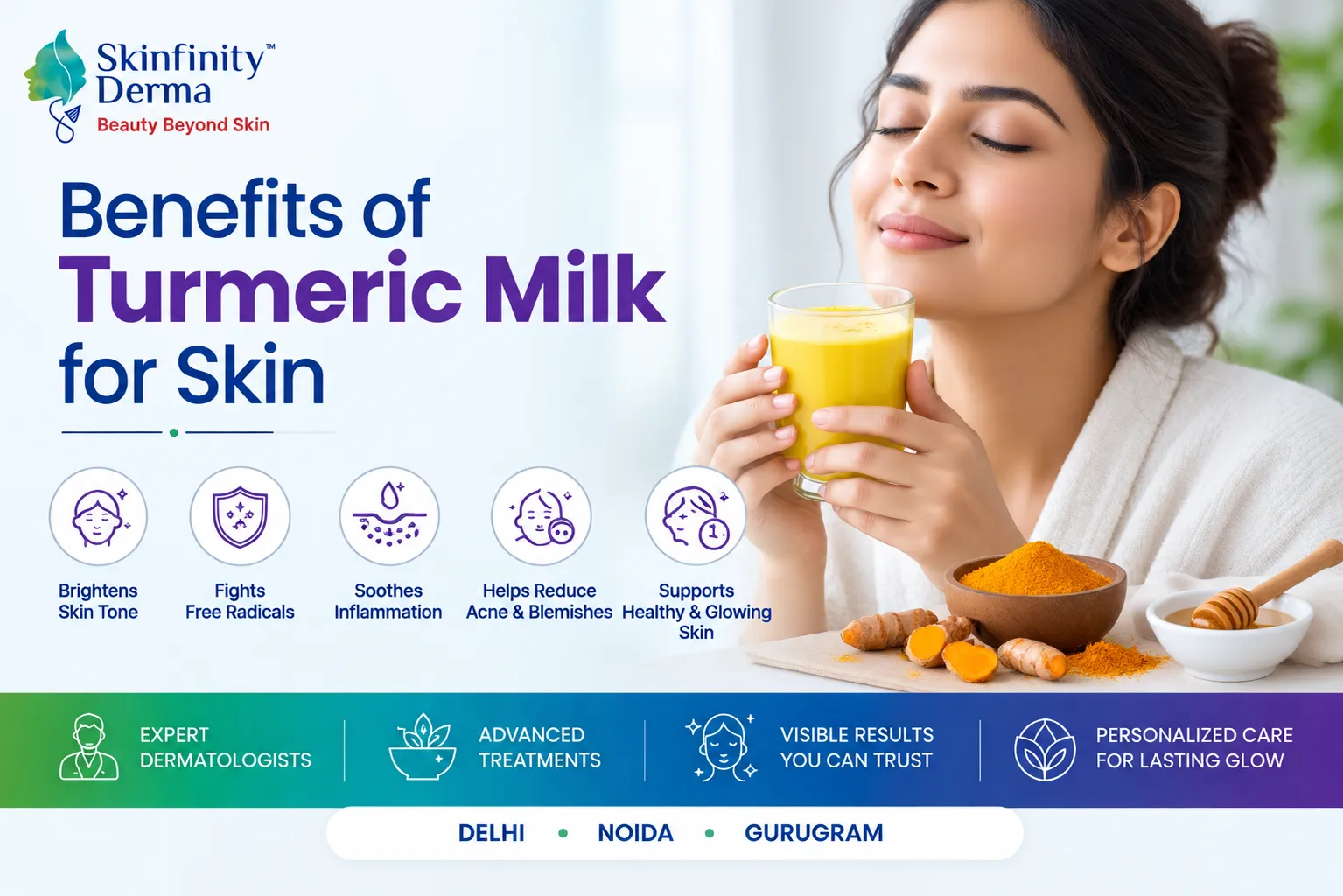Benefits of Turmeric Milk for Skin